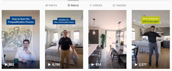 Brandywine Homes Instagram Reels Organic Video Marketing Samples