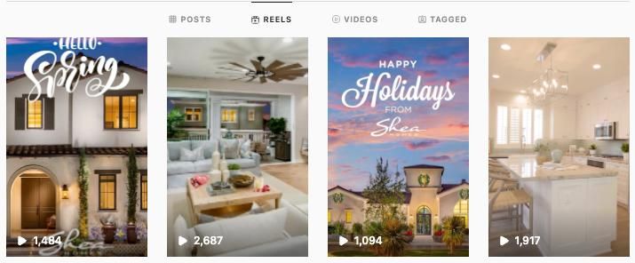 Brandywine Homes Instagram Reels Organic Video Marketing Samples