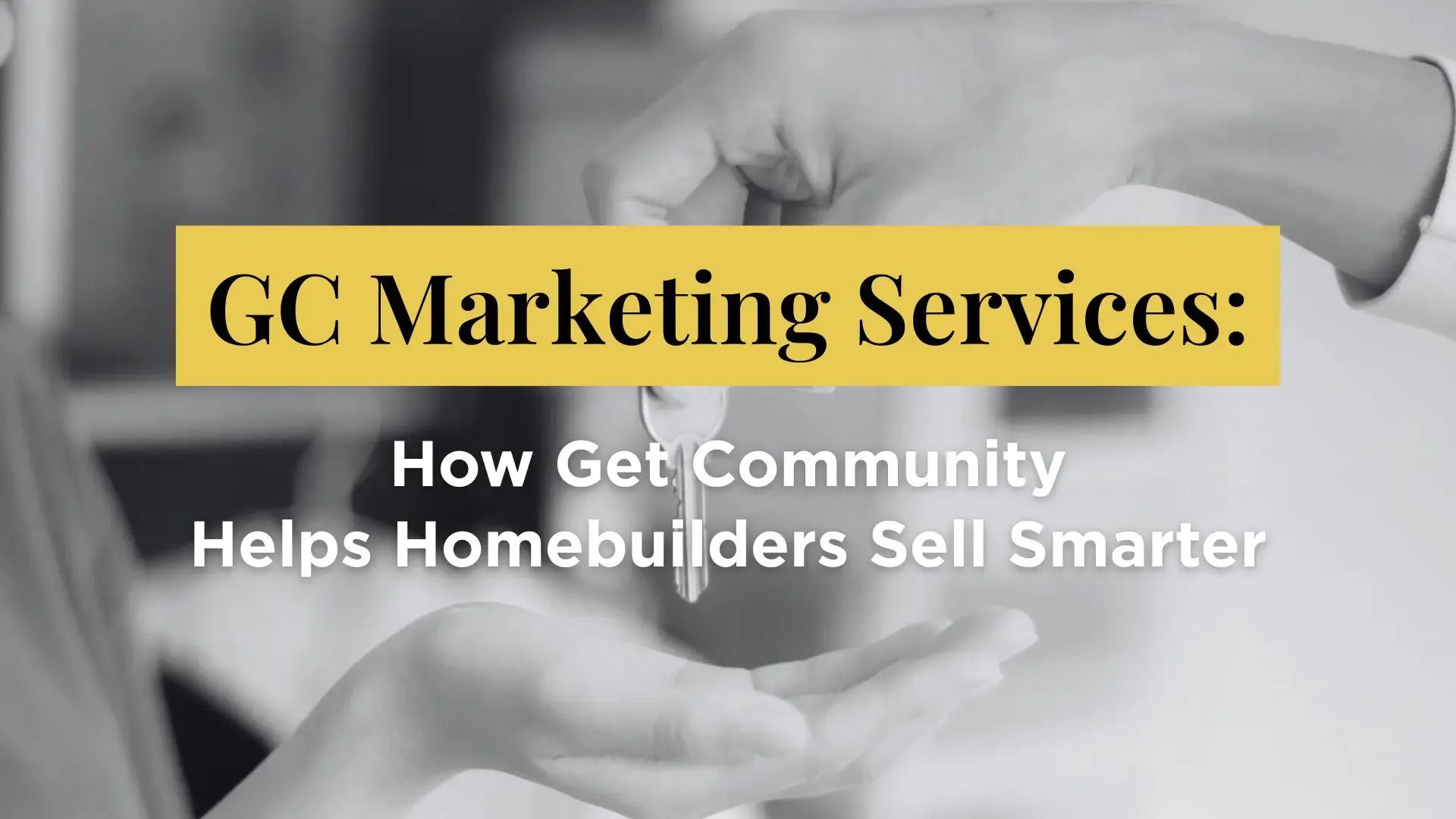 Person handing over house keys, representing homebuilder marketing services and buyer connection in new home communities.