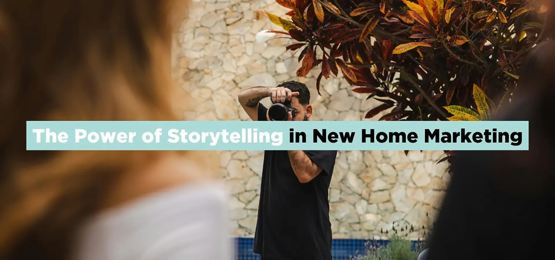 Photographer capturing lifestyle content for a new home marketing campaign at a residential community.