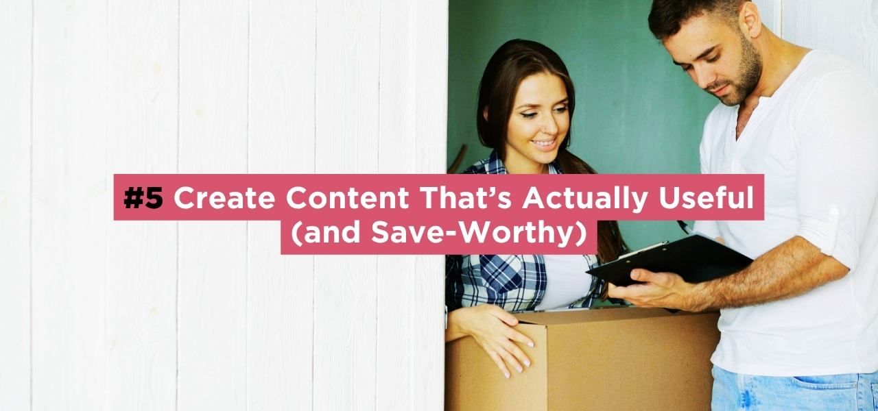 Couple reviewing paperwork and moving boxes together in a new home, representing helpful real estate content and buyer guidance.